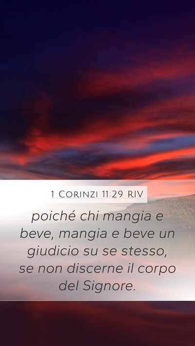 1 Corinzi 11:29 RIV Bible Verse Image