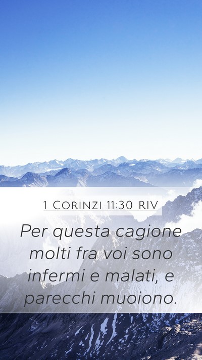 1 Corinzi 11:30 RIV Bible Verse Image