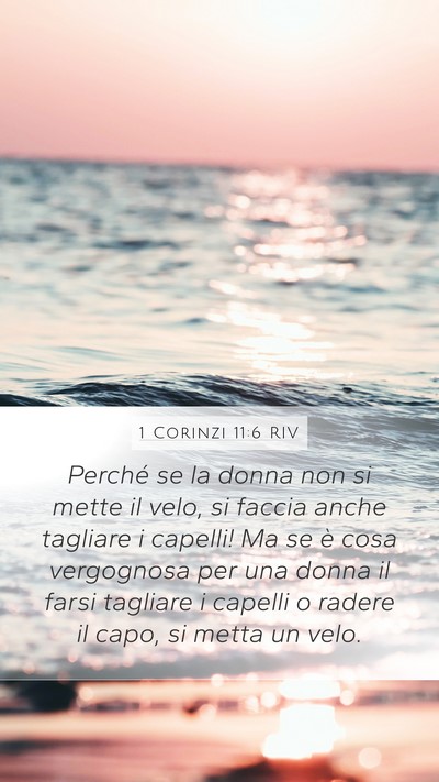 1 Corinzi 11:6 RIV Bible Verse Image