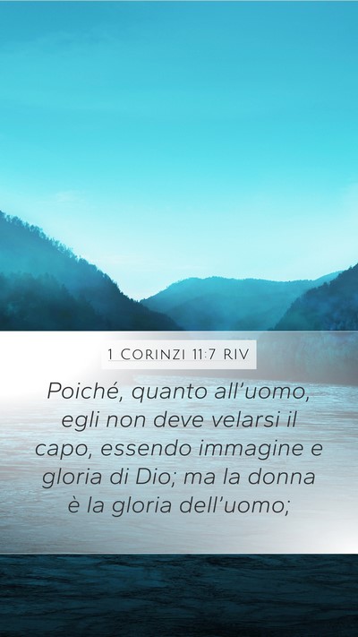 1 Corinzi 11:7 RIV Bible Verse Image