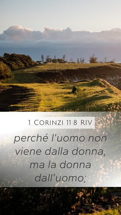 1 Corinzi 11:8 RIV Bible Verse Image