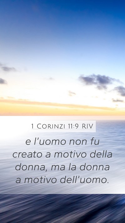 1 Corinzi 11:9 RIV Bible Verse Image