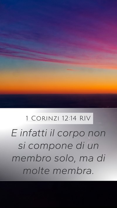1 Corinzi 12:14 RIV Bible Verse Image