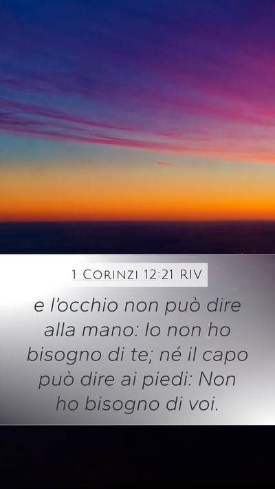 1 Corinzi 12:21 RIV Bible Verse Image
