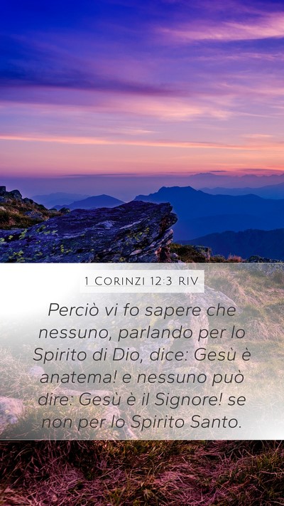 1 Corinzi 12:3 RIV Bible Verse Image