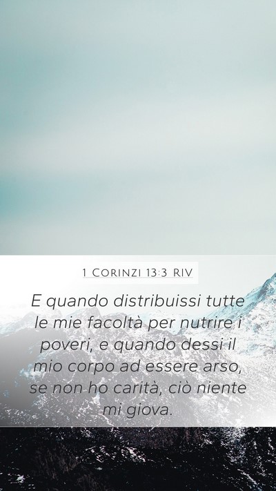 1 Corinzi 13:3 RIV Bible Verse Image