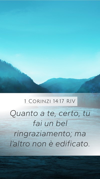 1 Corinzi 14:17 RIV Bible Verse Image