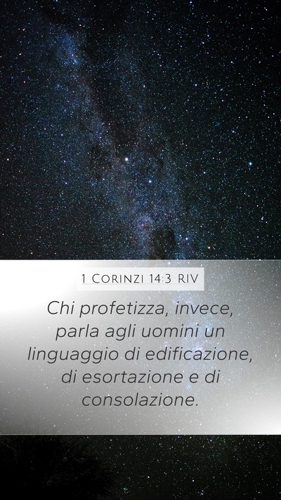 1 Corinzi 14:3 RIV Bible Verse Image