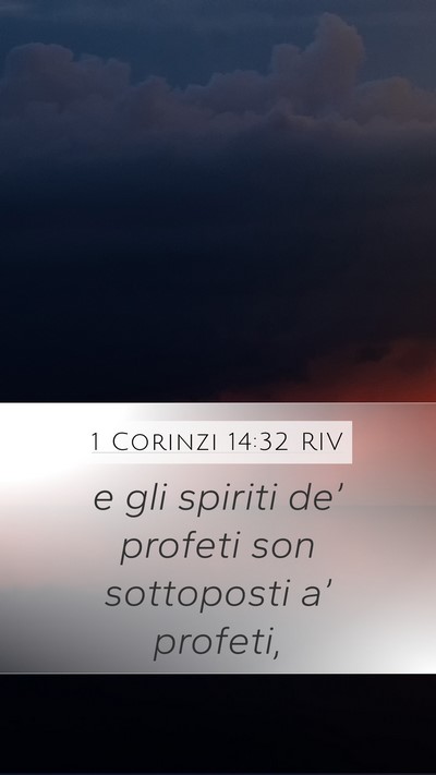 1 Corinzi 14:32 RIV Bible Verse Image