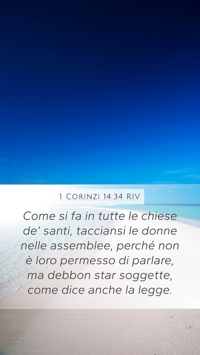 1 Corinzi 14:34 RIV Bible Verse Image