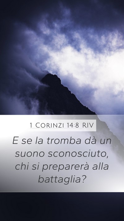 1 Corinzi 14:8 RIV Bible Verse Image