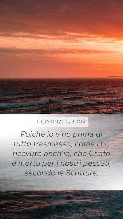 1 Corinzi 15:3 RIV Bible Verse Image