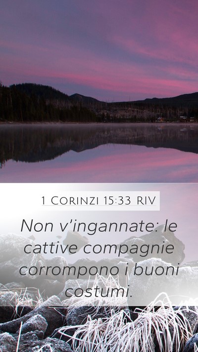 1 Corinzi 15:33 RIV Bible Verse Image