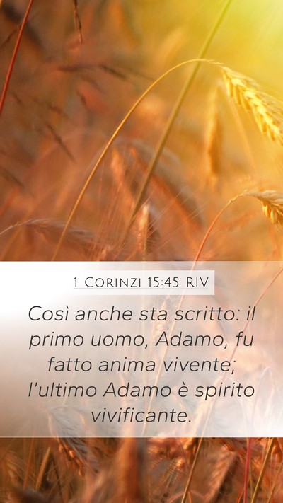 1 Corinzi 15:45 RIV Bible Verse Image