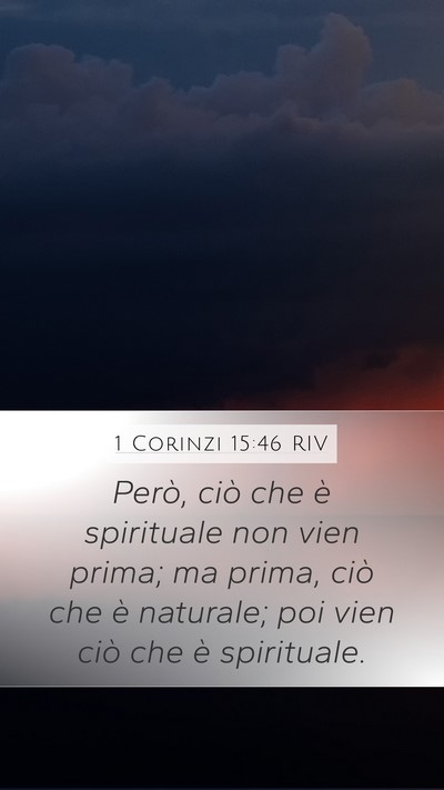 1 Corinzi 15:46 RIV Bible Verse Image