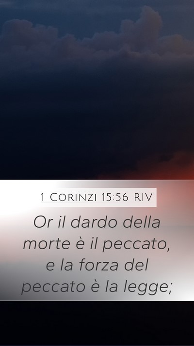 1 Corinzi 15:56 RIV Bible Verse Image