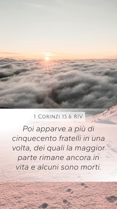 1 Corinzi 15:6 RIV Bible Verse Image