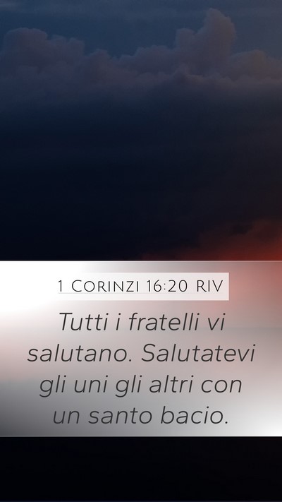 1 Corinzi 16:20 RIV Bible Verse Image