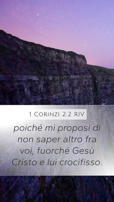 1 Corinzi 2:2 RIV Bible Verse Image
