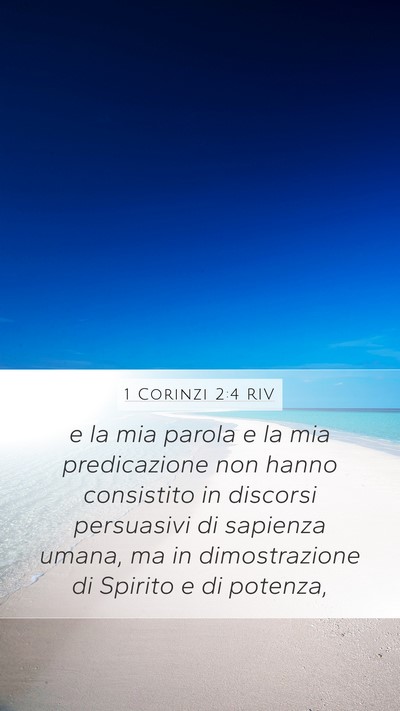 1 Corinzi 2:4 RIV Bible Verse Image