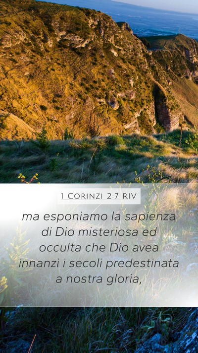 1 Corinzi 2:7 RIV Bible Verse Image
