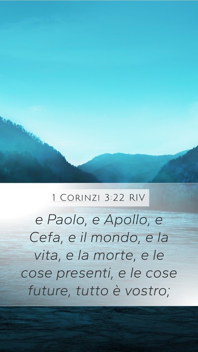 1 Corinzi 3:22 RIV Bible Verse Image