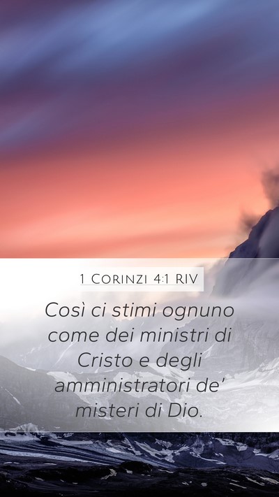 1 Corinzi 4:1 RIV Bible Verse Image