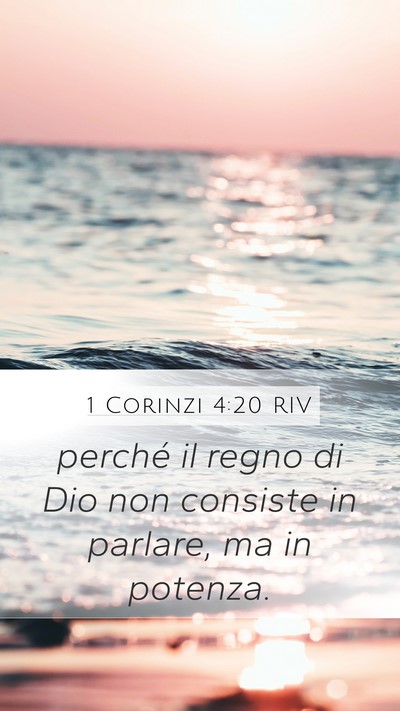 1 Corinzi 4:20 RIV Bible Verse Image