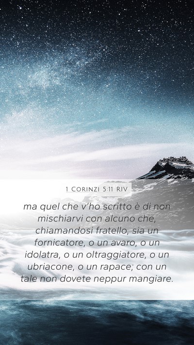 1 Corinzi 5:11 RIV Bible Verse Image