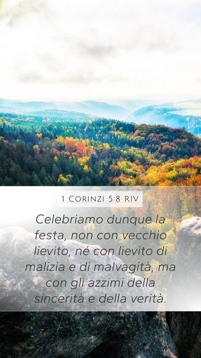 1 Corinzi 5:8 RIV Bible Verse Image