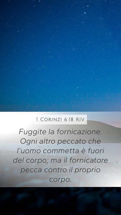 1 Corinzi 6:18 RIV Bible Verse Image