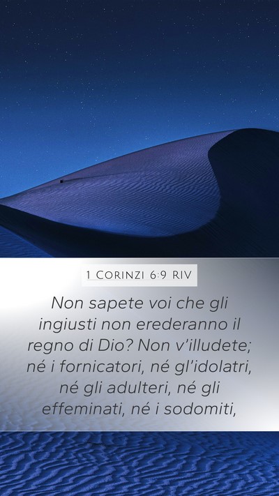 1 Corinzi 6:9 RIV Bible Verse Image