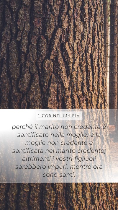 1 Corinzi 7:14 RIV Bible Verse Image
