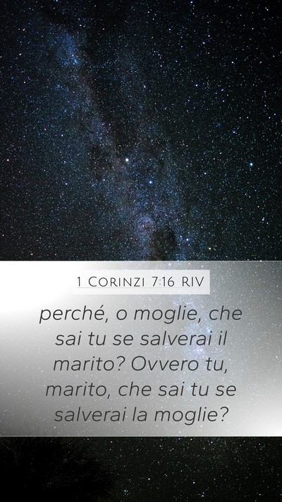 1 Corinzi 7:16 RIV Bible Verse Image
