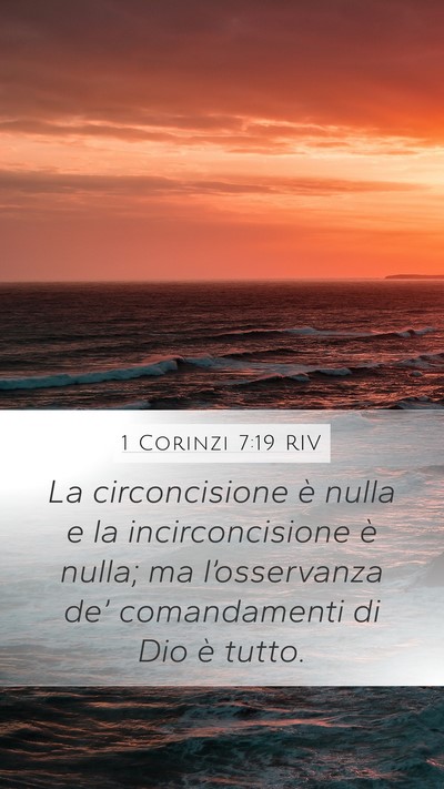 1 Corinzi 7:19 RIV Bible Verse Image