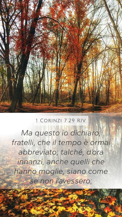 1 Corinzi 7:29 RIV Bible Verse Image