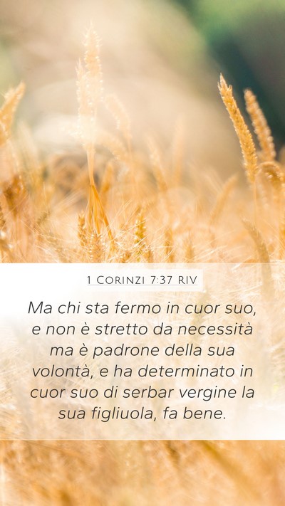 1 Corinzi 7:37 RIV Bible Verse Image
