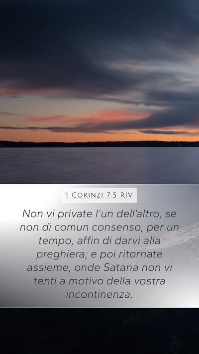 1 Corinzi 7:5 RIV Bible Verse Image