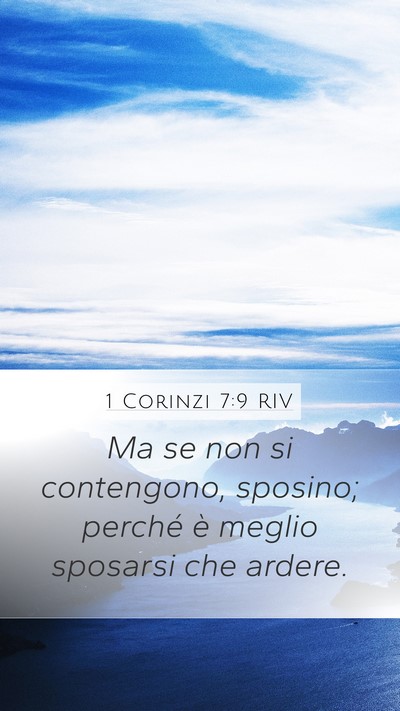 1 Corinzi 7:9 RIV Bible Verse Image