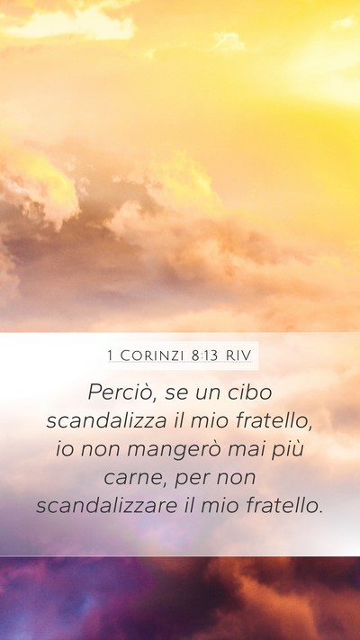 1 Corinzi 8:13 RIV Bible Verse Image