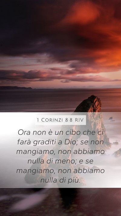 1 Corinzi 8:8 RIV Bible Verse Image