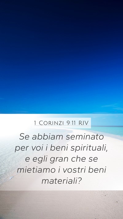1 Corinzi 9:11 RIV Bible Verse Image