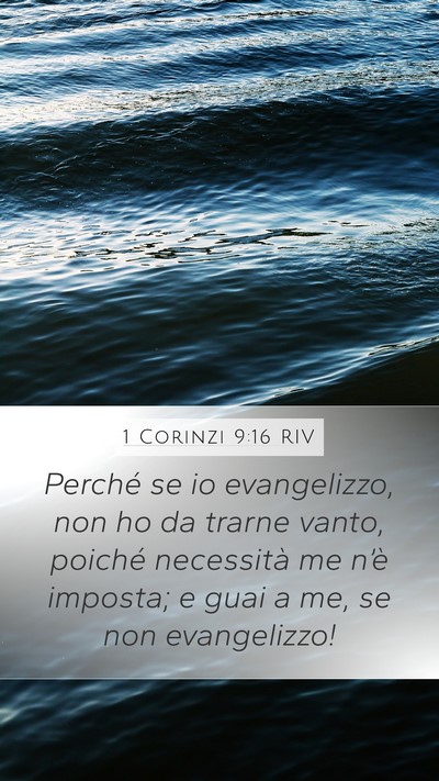 1 Corinzi 9:16 RIV Bible Verse Image