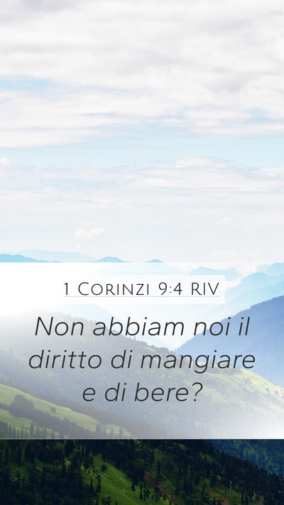 1 Corinzi 9:4 RIV Bible Verse Image