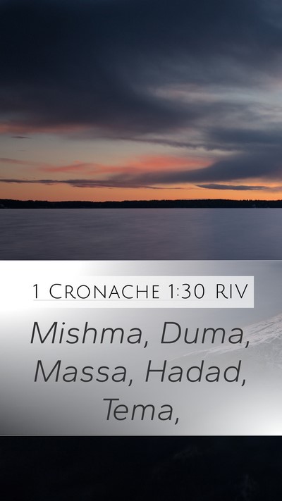 1 Cronache 1:30 RIV Bible Verse Image
