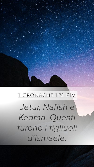 1 Cronache 1:31 RIV Bible Verse Image