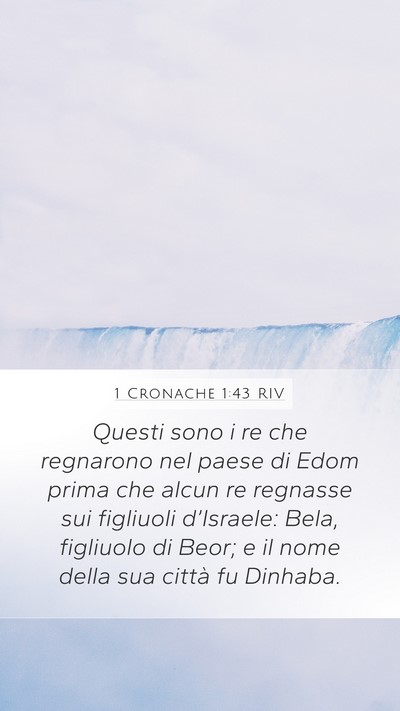 1 Cronache 1:43 RIV Bible Verse Image