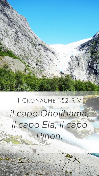 1 Cronache 1:52 RIV Mobile Phone Wallpaper - il capo Oholibama, il capo Ela, il capo - Mobile Bible Verse Wallpaper