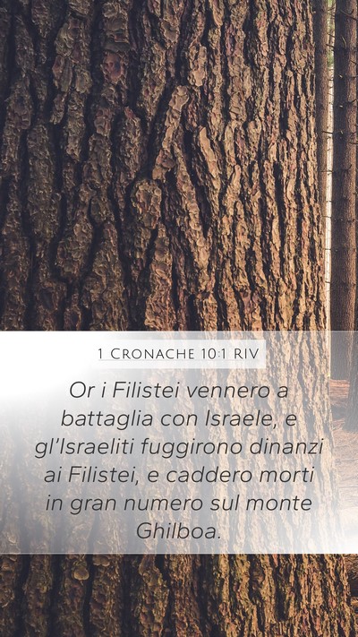 1 Cronache 10:1 RIV Bible Verse Image
