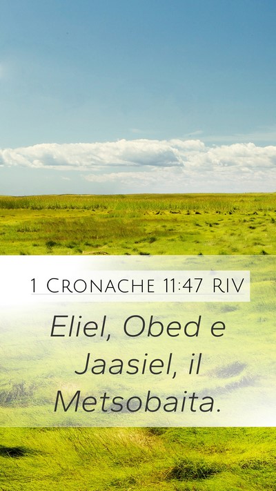 1 Cronache 11:47 RIV Mobile Phone Wallpaper - Eliel, Obed e Jaasiel, il - Mobile Bible Verse Wallpaper